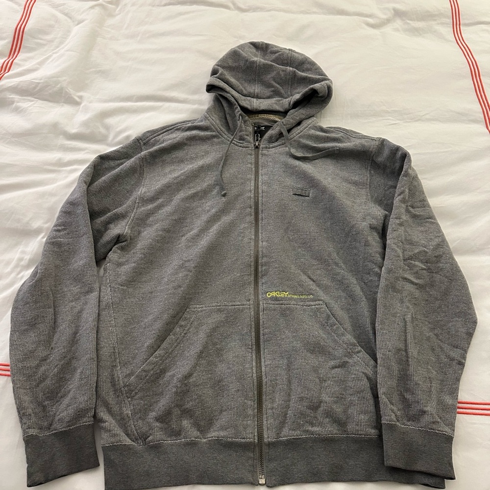 Oakley Gray Zip-Up Hoodie